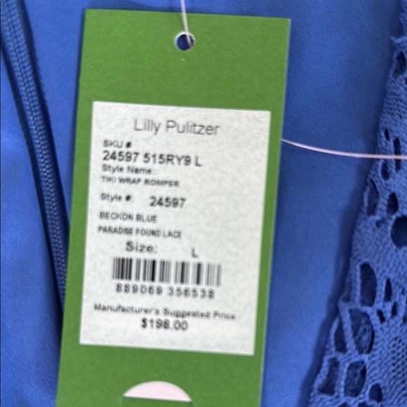 NWT LILLY  Pulitzer Royal Blue Lace Dress/Romper - Picture 5 of 7